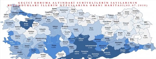 Hangi ilimizde ne kadar Suriyeli göçmen yaşıyor?